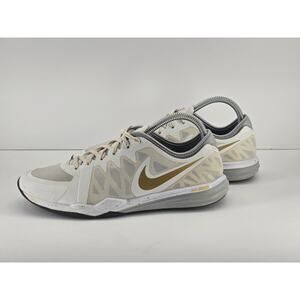 Nike Dual Fusion TR 3 White Gold Running Training Athletic Shoes Womens Size 8